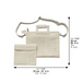 Leatherette Tallit & Tefillin Set 38*33 cm - White