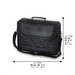Leatherette Big Fabric Talit 43*36 cm with Handle- Black with Embroidery
