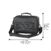 Leatherette small Fabric TFILIN 26*23 cm with Handle- Black with Embroidery