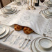 Satin Challah Cover with Embroidery 51*41 cm - Silver, White