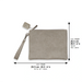 Leatherette Tefilin Clutch Bag with Embossed Logo 26.5x20.5cm - Concrete Grey
