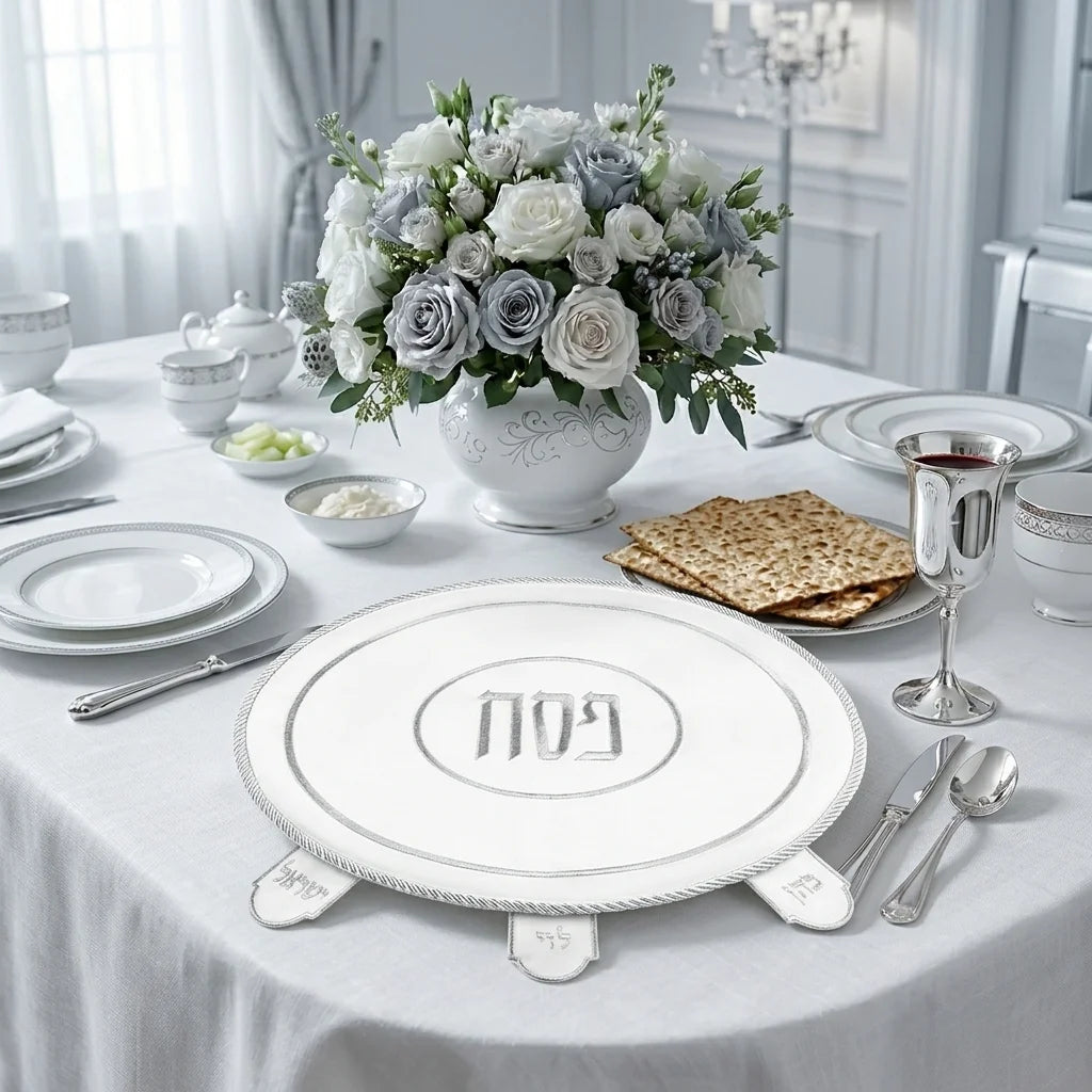 Satin Passover Cover w/ Embroidery
