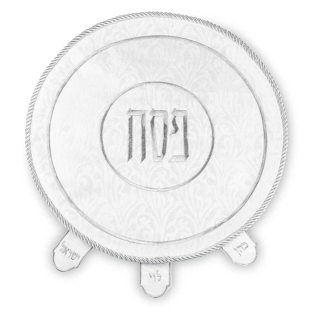 Brockett Passover Cover 45 cm, with Embroidery - Silver
