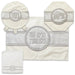 Leatherette 4 pcs Passover Set: Pillow, Passover & Afikoman Covers with Towel