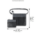 Faux Leather Tallit Tefillin Set 36x34 cm, Dark Blue with Embroidery