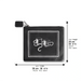 Faux Leather Tefillin Bag 21x23 cm, Black with Embroidery
