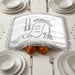 Satin Challah Cover-bottle and Silver Candlestick 48x58 cm - White, with Embroidery