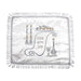 Satin Challah Cover-bottle and Silver Candlestick 48x58 cm - White, with Embroidery
