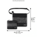 Faux Leather Tallit Tefillin Set 36x34 cm, Black&gray with Embroidery