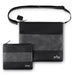 Faux Leather Tallit Tefillin Set 36x34 cm, Black&gray with Embroidery
