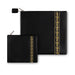 Faux Leather Tallit Tefillin Set 36x34 cm, Black with Embroidery