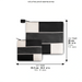 Faux Leather Tallit Tefillin Set 36x34 cm, Black Gray and White