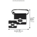 Faux Leather Tallit Tefillin Set 36x34 cm, Black with Embroidery