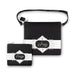 Faux Leather Tallit Tefillin Set 36x34 cm, Black with Embroidery