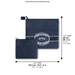 Faux Leather Tallit Tefillin Set 36x34 cm, Dark Blue with Embroidery