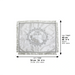 Satin Challah Cover with Round Silver & Gold Embroidery 48x58 cm - White