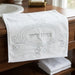 Pair of White Hand Towels with Fancy Stones, 72*34 cm