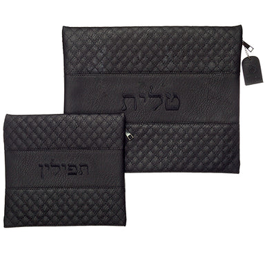 Leatherette Tallit - Tefillin Set 36*29 cm with Embroidery