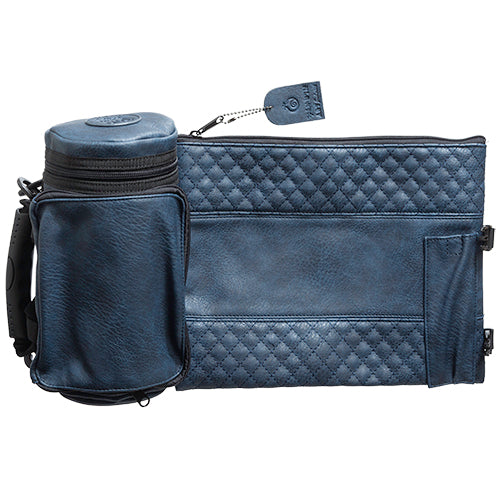 Leatherette Thermal Tefillin & Tallit Protective Case "Tik-taf" 22 Cm-navy - Dark Blue