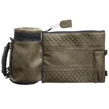 Leatherette Thermal Tefillin & Tallit Protective Case "Tik-taf" 22 cm- Olive Green