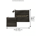 Leatherette Tallit - Tefillin Set 36*29 cm Black with Embossed Logo - Gold
