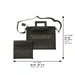 PU Leathere Fabric Talit & Tefilin Set 38*31 cm - Black with Embossed Logo - Gold
