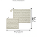 Leatherette Tallit - Tefillin Set 36*29 cm with Embossed Logo - White