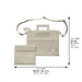 PU Leathere Fabric Talit & Tefilin Set 38*31 cm with Handles&embossed Logo - Gray