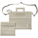 PU Leathere Fabric Talit & Tefilin Set 38*31 cm with Handles&embossed Logo - Gray