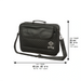 PU Leathere Fabric Talit 43*36 cm with Handle- Black with Embossed Letters