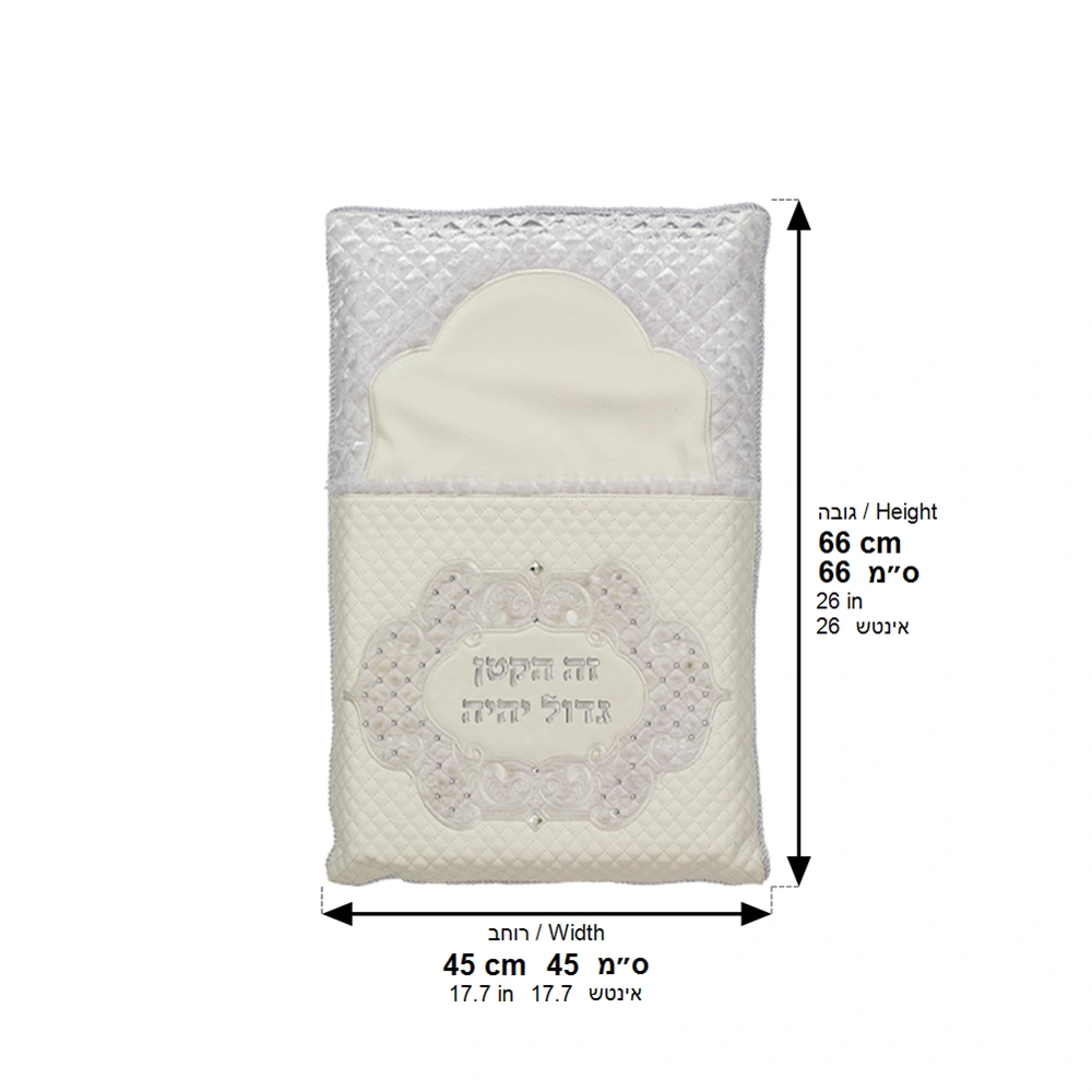 Leatherette Brit Pillow 74*50 cm with Bold Embroidery