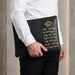 Leatherette Tallit - Tefillin Set 36*29 cm Black with Embossed Letters