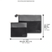 Leatherette Tallit - Tefillin Set 36*30 cm - Black