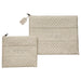 Leatherette Tallit - Gray Tefillin Set 36*29 cm with Embroidery