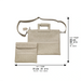 Pu Fabric Talit & Tefilin Set 38*31 cm - Gray with Embossed Letters