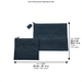 Leatherette Tallit - Tefillin Set 36*29 cm with Bold Embroidery - Navy - Dark Blue