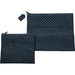 Leatherette Tallit - Tefillin Set 36*29 cm with Bold Embroidery - Navy - Dark Blue