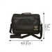 PU Leathere Fabric Talit 43*36 cm with Handle- Black with Embossed Letters