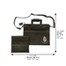 PU Leathere Fabric Talit & Tefilin Set 38*31 cm with Handles&embossed Logo - Black