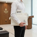 PU Leathere Fabric Talit & Tefilin Set 38*31 cm with Handles&embossed Logo - White