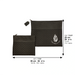 Leatherette Tallit - Tefillin Set 36*29 cm with Embossed Logo - Black