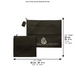 Leatherette Tallit - Tefillin Set 36*29 cm with Embossed Logo - Black