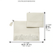 Leatherette Tallit - Tefillin Set 36*29 cm White with Embossed Texture
