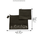 Leatherette Tallit - Tefillin Set 36*29 cm Black with Embossed Texture