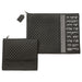 Leatherette Tallit - Tefillin Set 36*29 cm Black with Embossed Texture - Silver