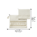 Leatherette Tallit - Tefillin Set 36*29 cm White with Embossed Texture - Gold