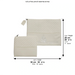 Leatherette Tallit - Tefillin Set 36*29 cm with Embossed Logo - White