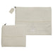 Leatherette Tallit - Tefillin Set 36*29 cm with Embossed Logo - White