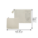 Leatherette Tallit & Tefillin Set 38*31 cm - White with Embossed Letters - Silver