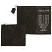 Leatherette Tallit - Tefillin Set 36*29 cm Black with Embossed Letters - Silver
